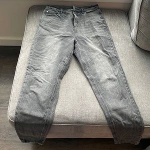 Dark grey Missguided high rise mom jeans size 8.